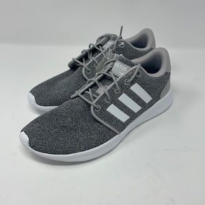 Adidas Women’s QT Racer Size 7.5 Gray White Running Shoes NWT